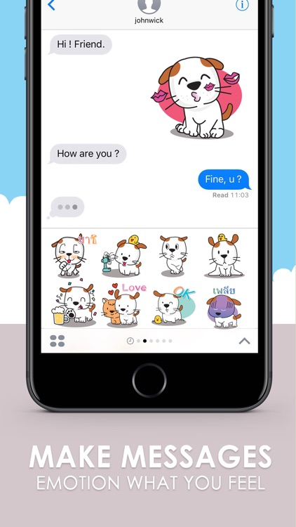 Cute Khao Niaw dogs Stickers for iMessage