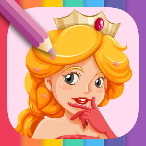 Princess Coloring Book for Girls: Learn to color.