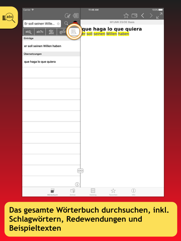 MYJMK Deutsch <-> Spanisch Wörterbücher screenshot 4