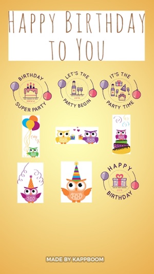 Birthday Party Stickers by Kappboom