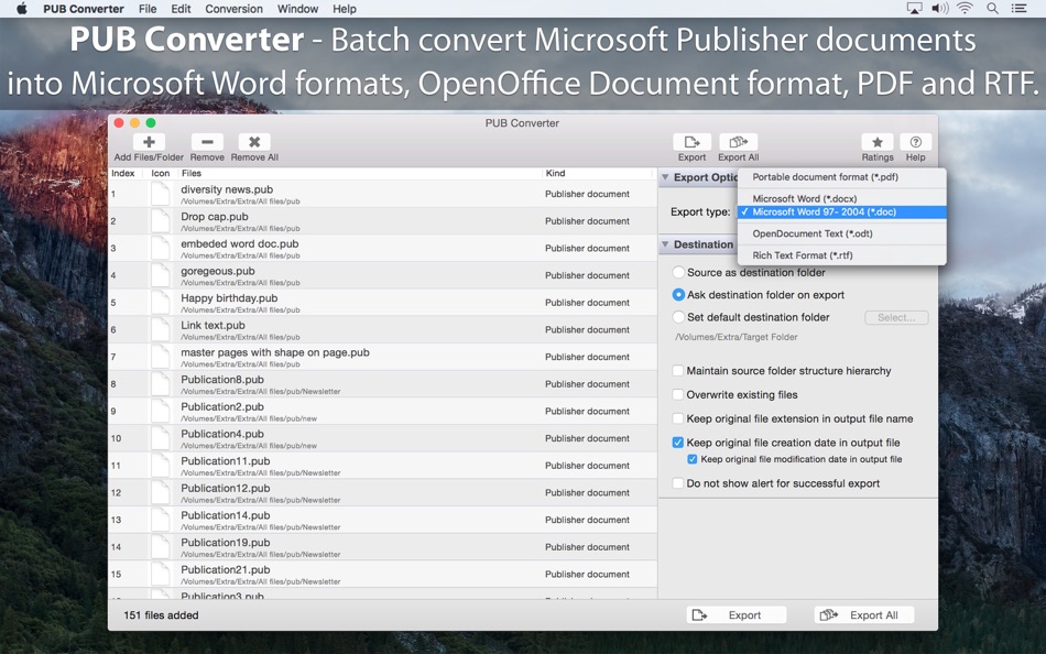 PUB Converter-for MS Publisher - 3.1 - (macOS)