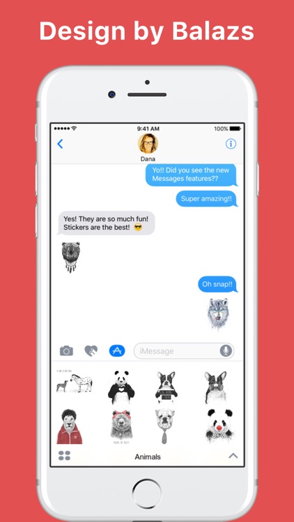 Animals stickers by Balazs Solti