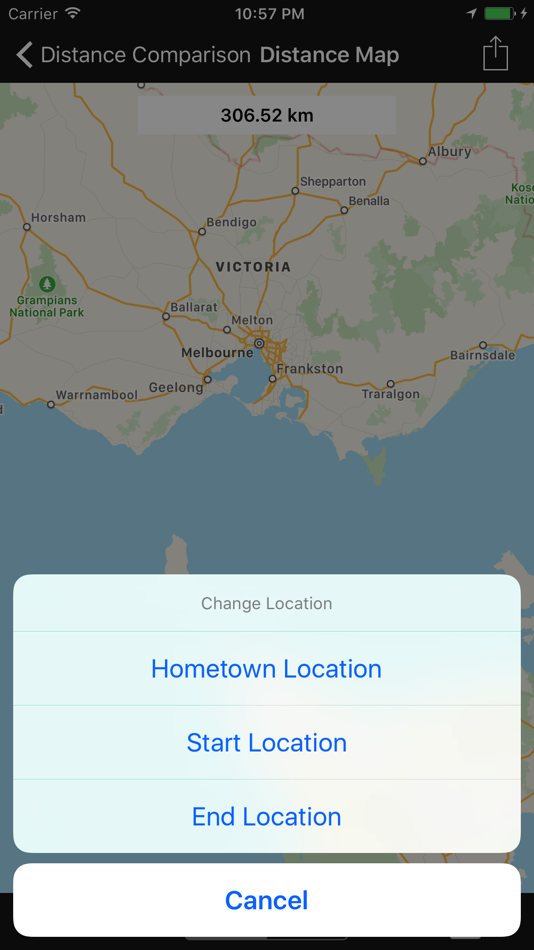 #4. Distance Comparison Map (iOS) By: Purple Development