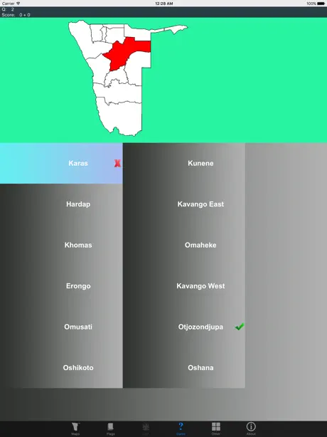 Namibia Region Maps and Capitals