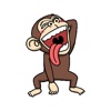 Crazy Funky Monkey Animated Stickers