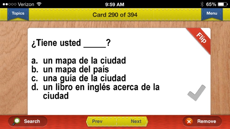 CLEP Spanish Prep Flashcards Exambusters screenshot-4