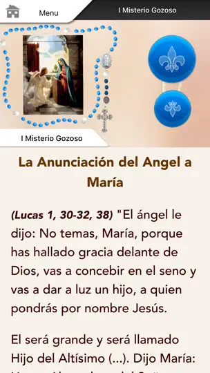 Captura de pantalla de Santo Rosario en iPhone 4