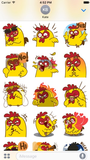 Yelo the naughty chicken for iMessage Sticker(圖1)-速報App
