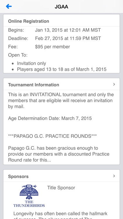 JGAA - Junior Golf of AZ