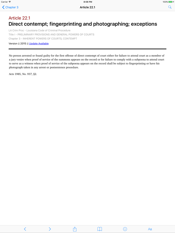 Screenshot #5 pour Louisiana Code of Criminal Procedure (LawStack)