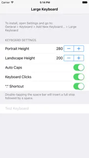 larger keyboard – type faster w bigger xl keys iphone screenshot 4