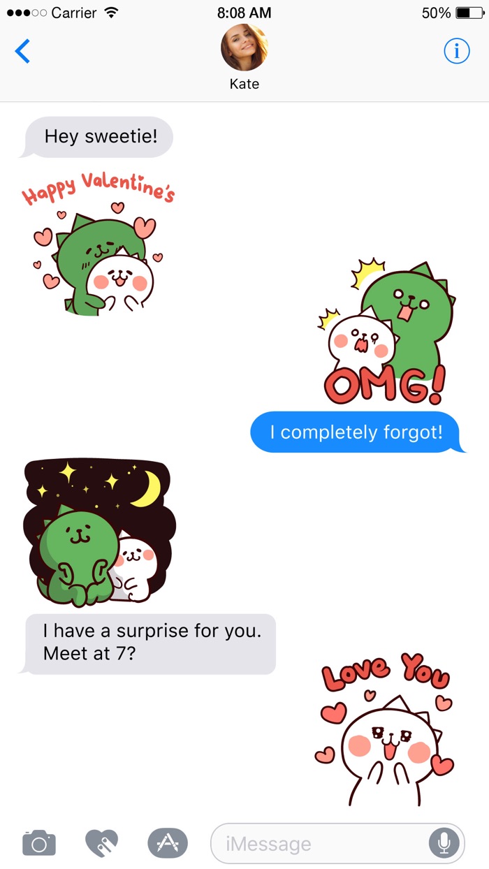 Dino Love stickers