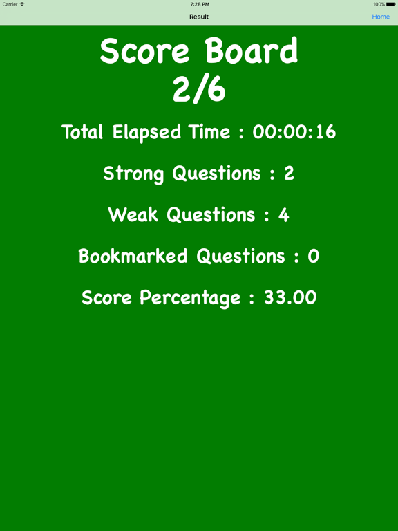 Chemistry Quiz Test iPad screenshot