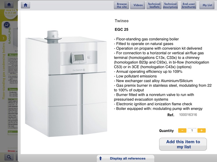 De Dietrich E-catalogue for iPad