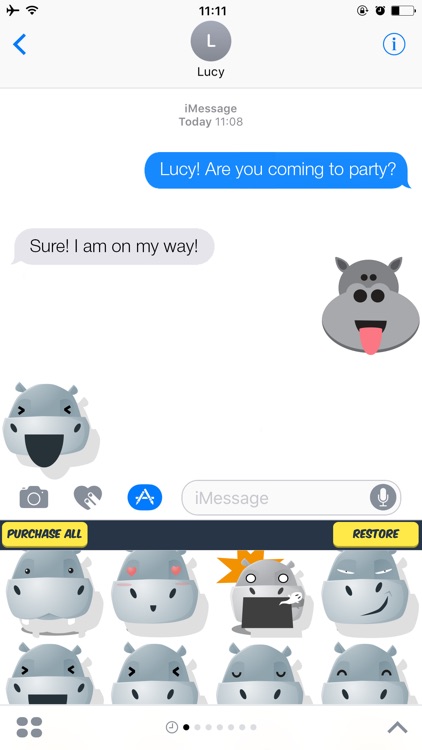 Hippo Stickers - Hippo Emojis