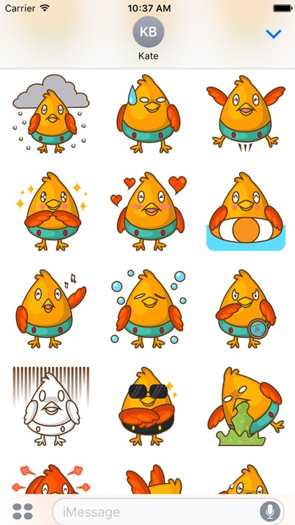 Cubie, the chubby chicken for iMessage Sticker