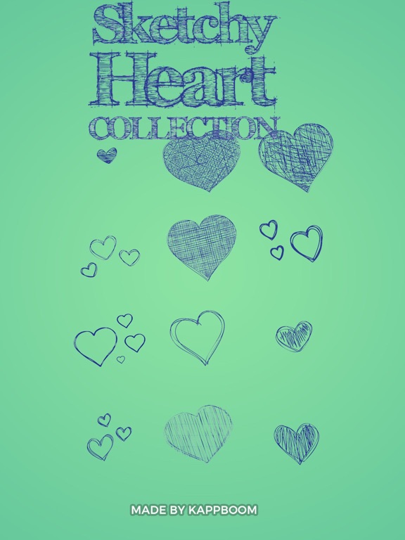 Screenshot #4 pour Heart Doodle Stickers
