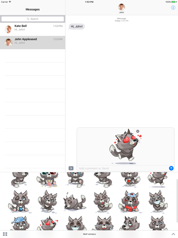 Screenshot #5 pour Loup - des Autocollants pour iMessage