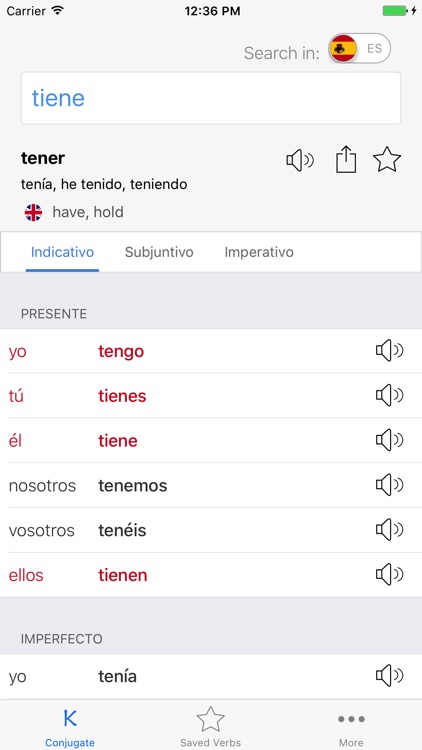 konj- German verbs conjugation