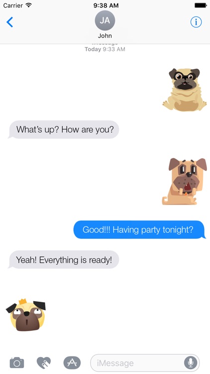 Pug Stickers - Cute Pug Emojis Pack