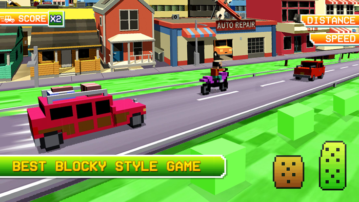 Blocky Risky Drive City Highway and Parking HD