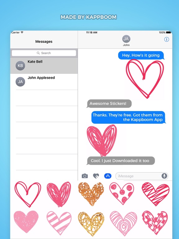 Screenshot #5 pour Heart Sketch Stickers