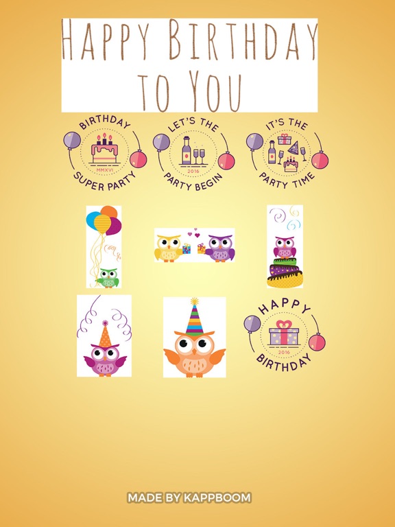 Happy birthday Stickers - Free birthday and party Stickers