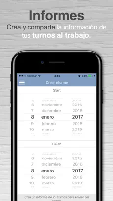 Bildschirmfoto 5 Turnos de trabajo - Calendario iphone