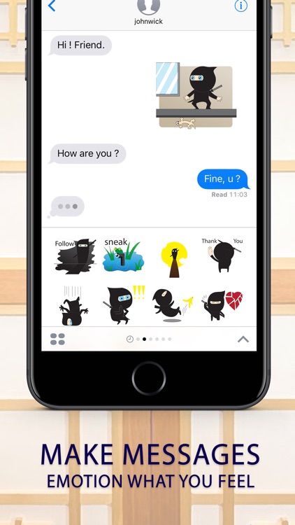 Ninja boy Stickers for iMessage