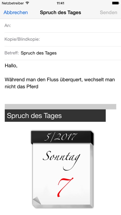 Spruch des Tages