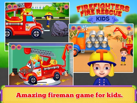 消防士 火災救助 子供と男のためのゲームのおすすめ画像1