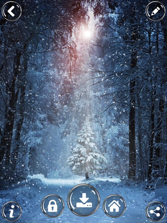 Snowfall Wallpaper – Romantic Winter Backgrounds iPad screenshot