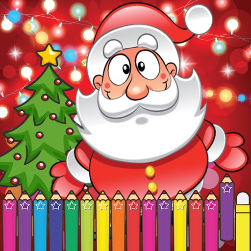 Happy New Year Coloring Painting Holiday Games Icon