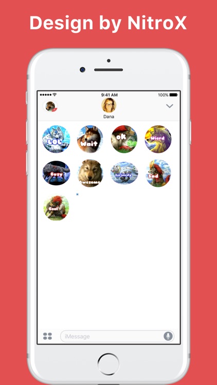 Wolf stickers by NitroX for iMessage