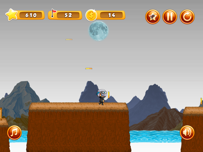 Ninja Go Run and Jump Adventure Dodge Bombs