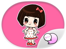 Noi Nae The Naughty Girl Stickers for iMessage