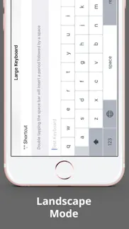 larger keyboard – type faster w bigger xl keys iphone screenshot 2