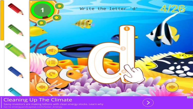 ABC Alphabet learning for phonics with handing screenshot-3