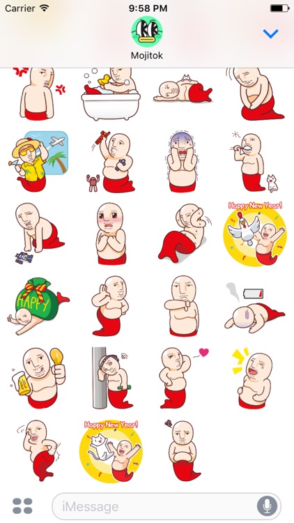 Uncle Mermaid Stickers screenshot-3