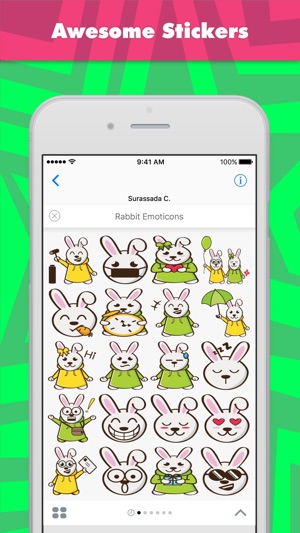 Rabbit Emoticons stickers by Snowicy(圖1)-速報App
