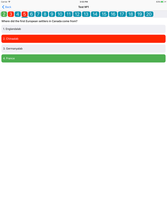 Canadian Citizenship Test 2017 Free iPad screenshot