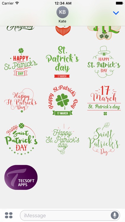St. Patrick's Day Greetings for iMessage Stickers screenshot-4