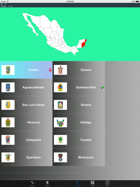 Mexico State Flags and Maps iPad screenshot