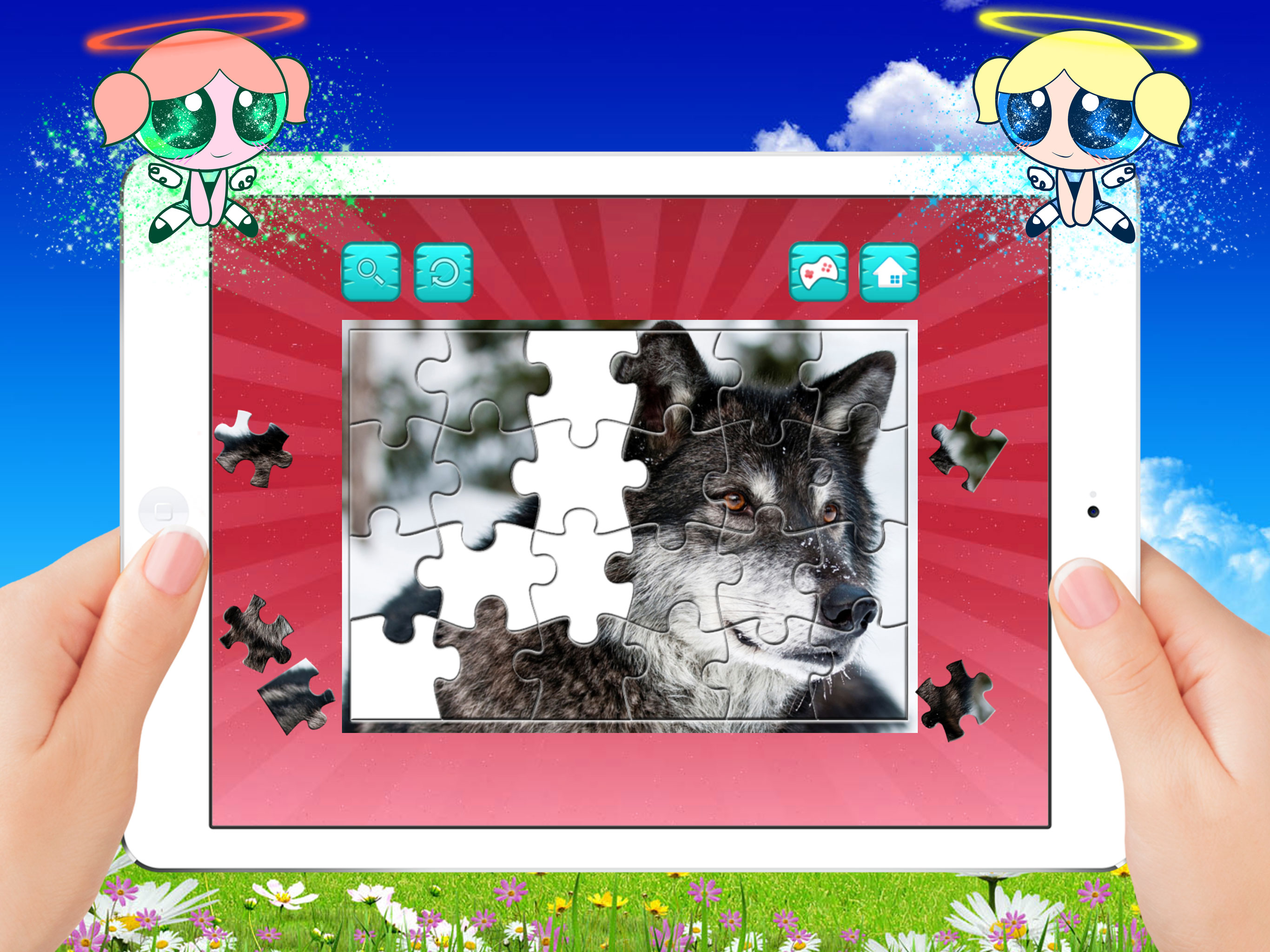Wolf Jigsaw Puzzles, Drag and Drop Puzzle for Kids screenshot 4