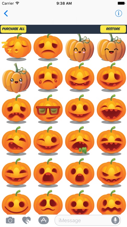 Pumpkin Stickers - Various Pumpkin Emojis