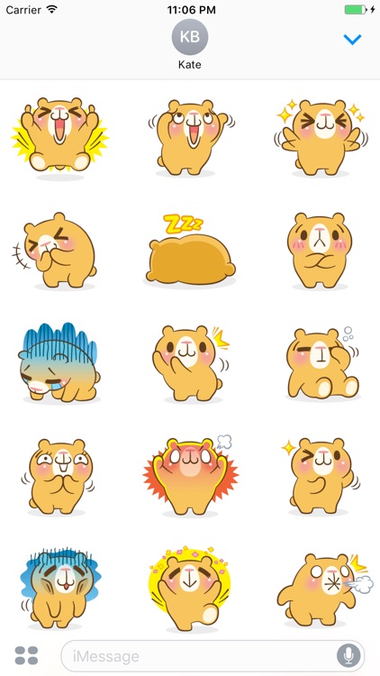 Nutmeg The Cute Bear Stickers