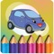 Cars coloring book for kids, toddler, boy, girl or children
