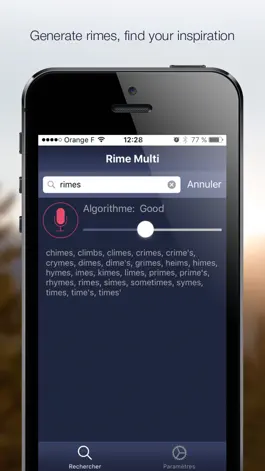 Game screenshot Rimes Multi - rhymes generator 16 languages apk