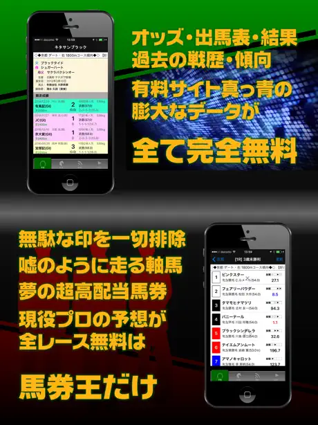 馬券・競馬予想なら無料で全レースを予想するアプリ「馬券王」 for JRA競馬