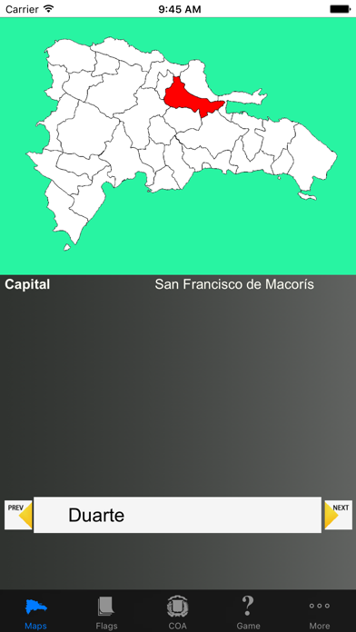 Screenshot #1 pour Dominican Republic Province Maps and Capitals